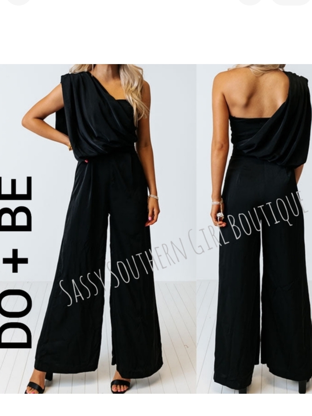 🆕⭐ Do + Be Black One Shoulder Jumpsuit